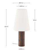 Japandi Stehlampe Marga – Massivholz, Dunkelbraun – weitere Ansicht