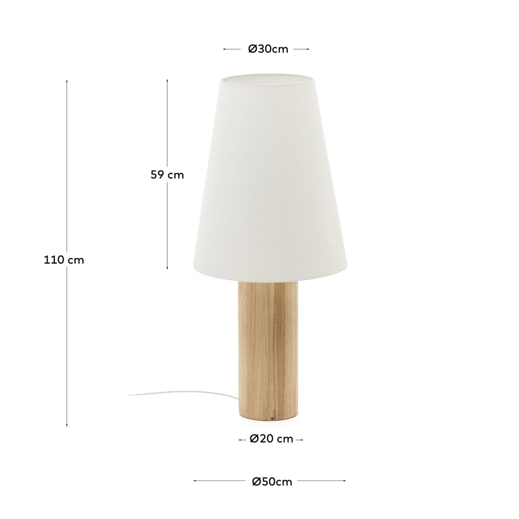 Japandi Stehlampe Marga – Massivholz, Natur – weitere Ansicht