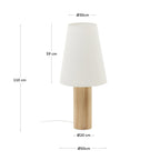 Japandi Stehlampe Marga – Massivholz, Natur – weitere Ansicht