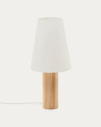 Japandi Stehlampe Marga – Massivholz, Natur – Produktansicht