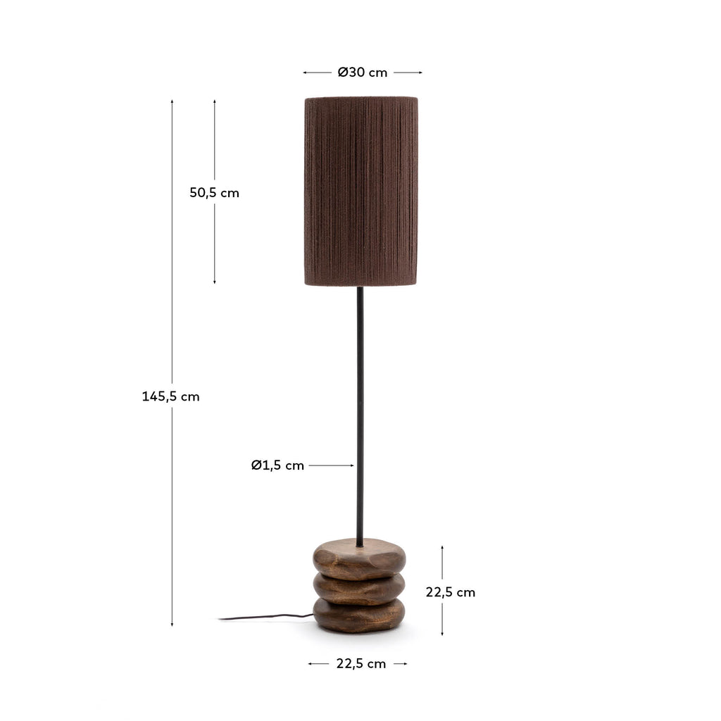 Japandi Stehlampe Kor – Akazie, Natur – weitere Ansicht