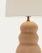 Japandi Tischlampe Madsen – Keramik, Terrakotta – weitere Ansicht