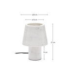 Japandi Tischlampe Alaro – Marmor, Weiß – weitere Ansicht