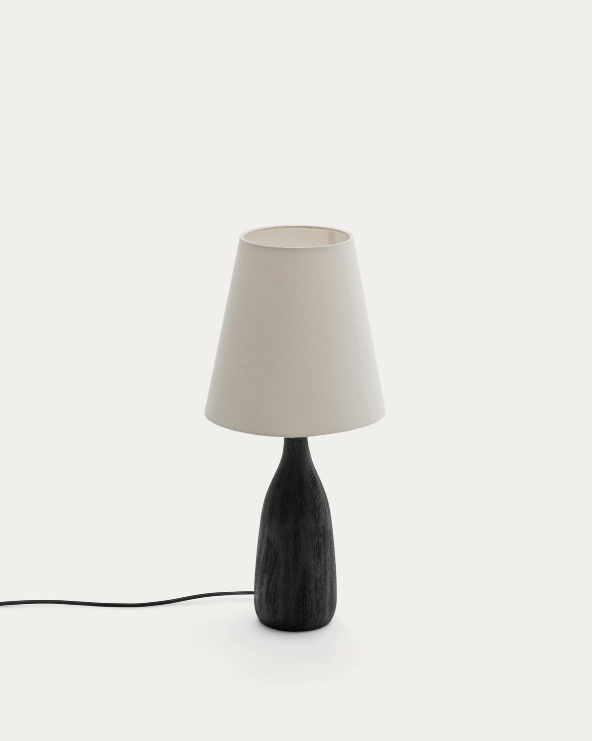Japandi Tischlampe Luvia – Mango, Schwarz – Produktansicht