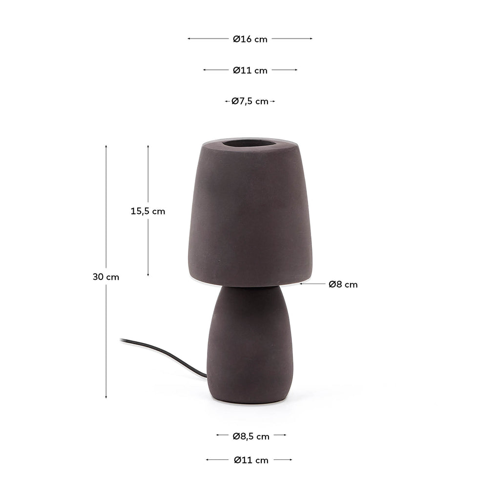 Japandi Tischlampe Tandy – Keramik, Terrakotta – weitere Ansicht