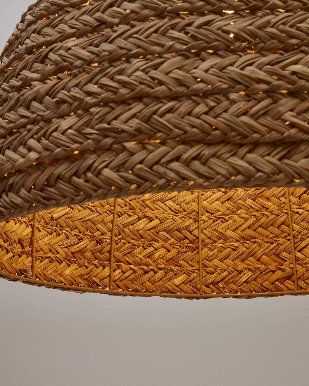 Japandi Lampenschirm Fonteta – Rattan, Braun, Ø 60 cm – weitere Ansicht
