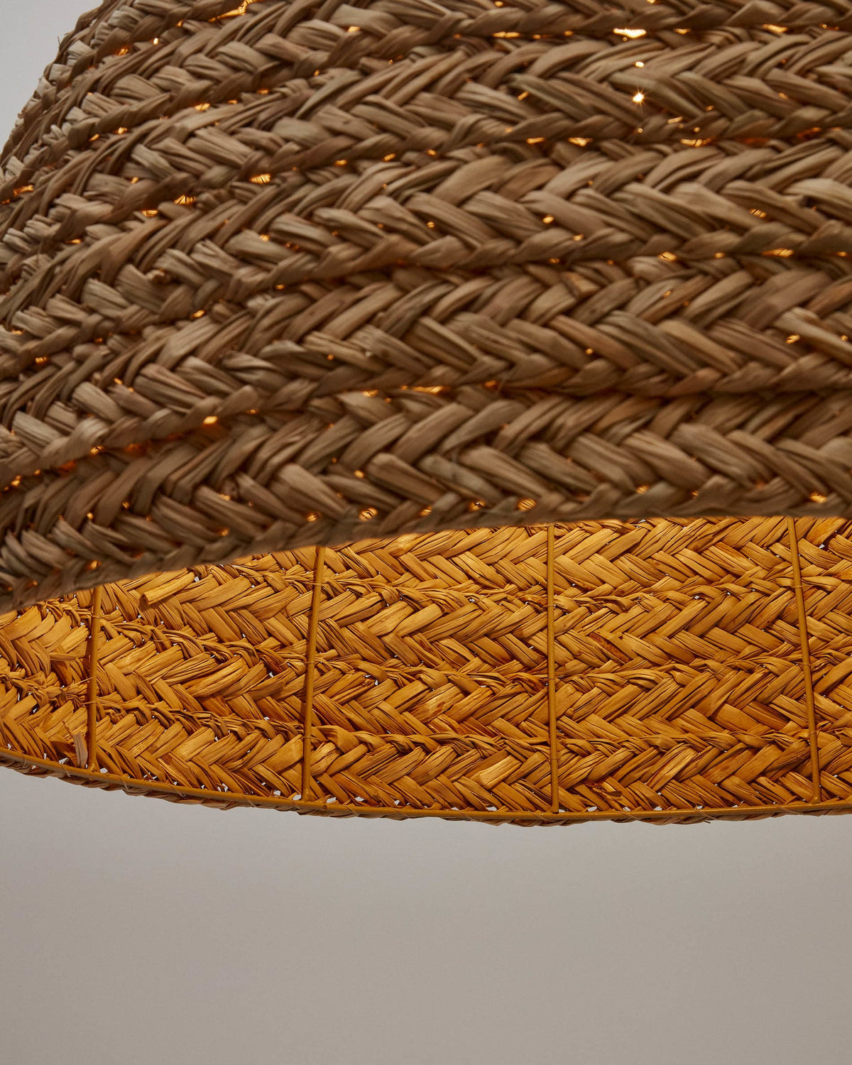 Japandi Lampenschirm Fonteta – Rattan, Braun, Ø 60 cm – weitere Ansicht