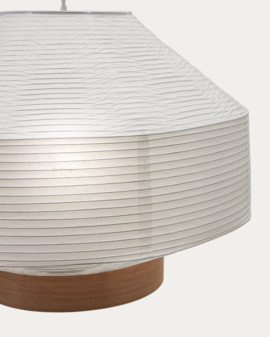 Japandi Lampenschirm Hila – Papier, Weiß, Ø 30 cm – weitere Ansicht