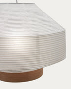 Japandi Lampenschirm Hila – Papier, Weiß, Ø 30 cm – weitere Ansicht