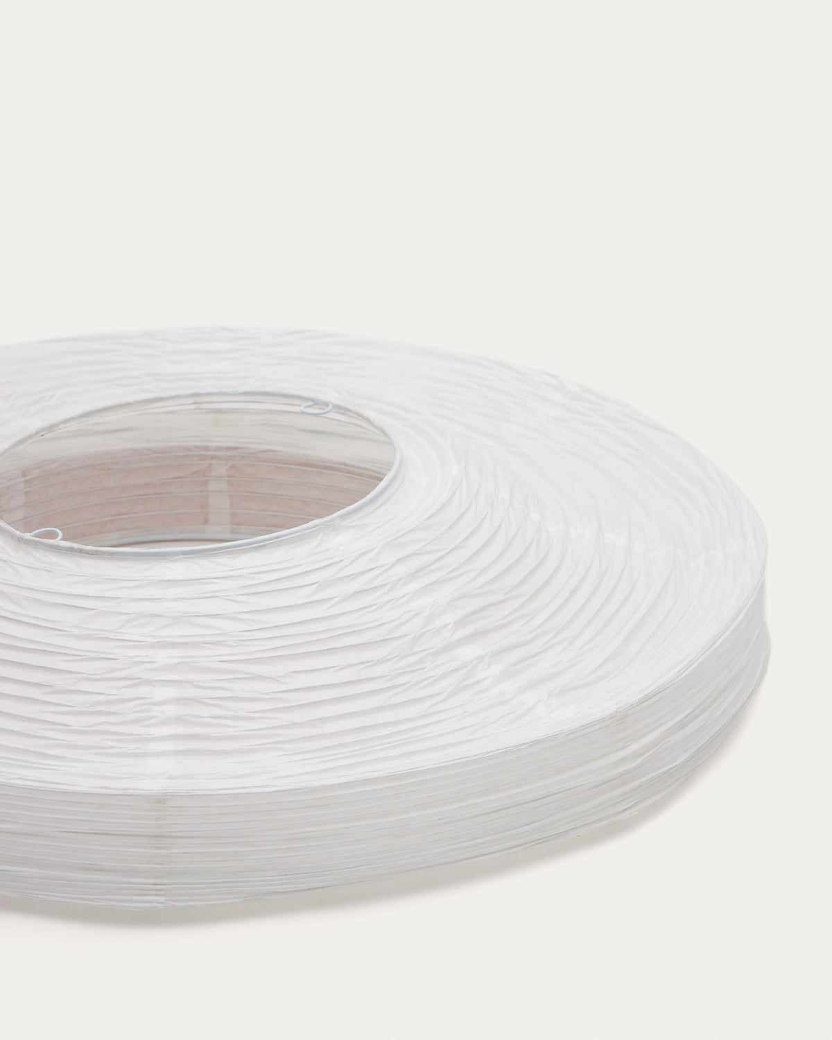 Japandi Lampenschirm Hila – Papier, Weiß, Ø 30 cm – weitere Ansicht