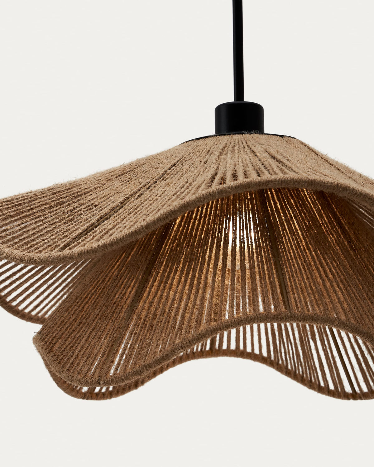 Japandi Lampenschirm Pontos – Jute, Natur, Ø 50 cm – weitere Ansicht