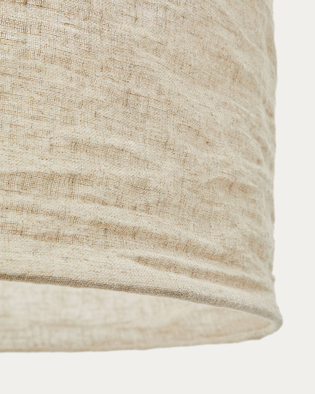 Japandi Lampenschirm Mariela – Leinen, Beige, Ø 80 × 40 cm – weitere Ansicht