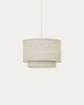 Japandi Lampenschirm Mariela – Leinen, Beige, Ø 40 × 34 cm – Produktansicht