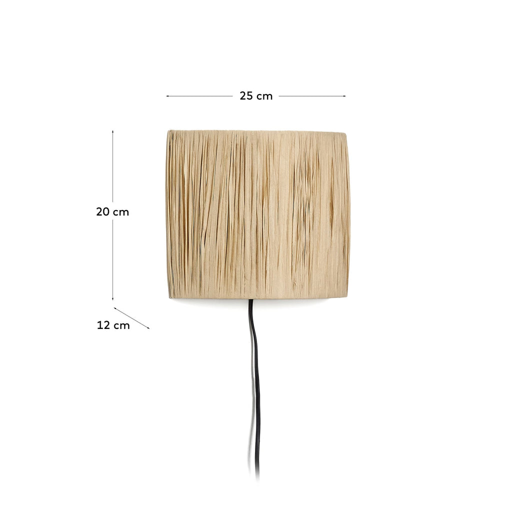 Japandi Wandleuchte Pulmi – Rattan, Braun – weitere Ansicht