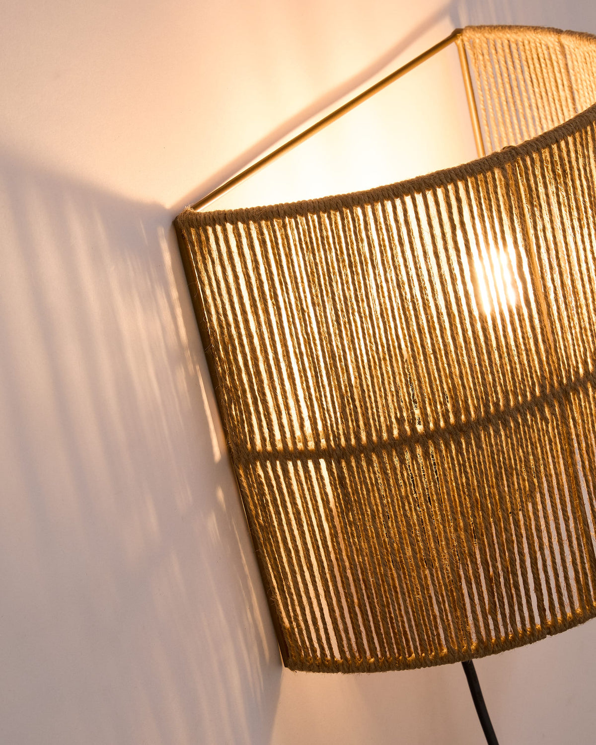Japandi Wandleuchte Canar – Jute, Natur – weitere Ansicht