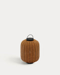 Japandi Tischlampe Saranella – Kunstrattan, Braun – Produktansicht