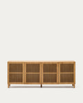 Japandi Sideboard Beyla – Eichenfurnier, Braun, 180 × 71,5 cm – Produktansicht