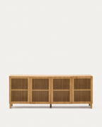 Japandi Sideboard Beyla – Eichenfurnier, Braun, 180 × 71,5 cm – Produktansicht
