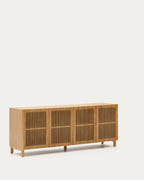 Japandi Sideboard Beyla – Eichenfurnier, Braun, 180 × 71,5 cm – weitere Ansicht