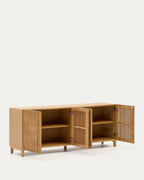 Japandi Sideboard Beyla – Eichenfurnier, Braun, 180 × 71,5 cm – weitere Ansicht
