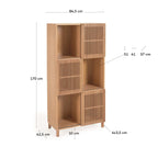 Japandi Regal Beyla – Eichenfurnier, Braun, 84,5 × 170 cm – weitere Ansicht