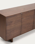 Japandi Highboard Norlen – Holzwerkstoff, Dunkelbraun, 194,5 × 78 cm – weitere Ansicht