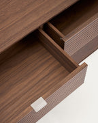 Japandi Highboard Norlen – Holzwerkstoff, Dunkelbraun, 194,5 × 78 cm – weitere Ansicht