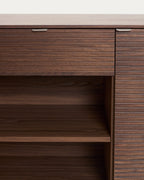 Japandi Highboard Norlen – Holzwerkstoff, Dunkelbraun, 194,5 × 78 cm – weitere Ansicht