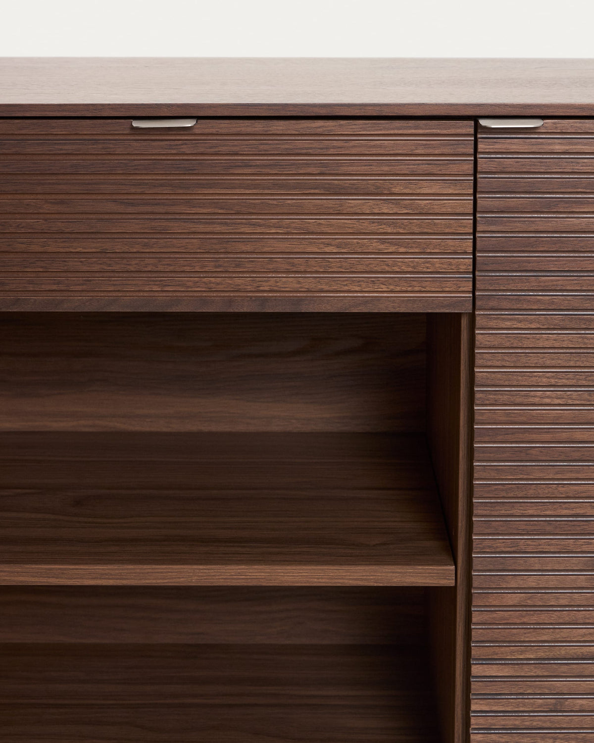 Japandi Highboard Norlen – Holzwerkstoff, Dunkelbraun, 194,5 × 78 cm – weitere Ansicht