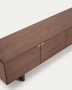 Japandi TV-Möbel Norlen – Holzwerkstoff, Dunkelbraun, 200 × 46 cm – weitere Ansicht