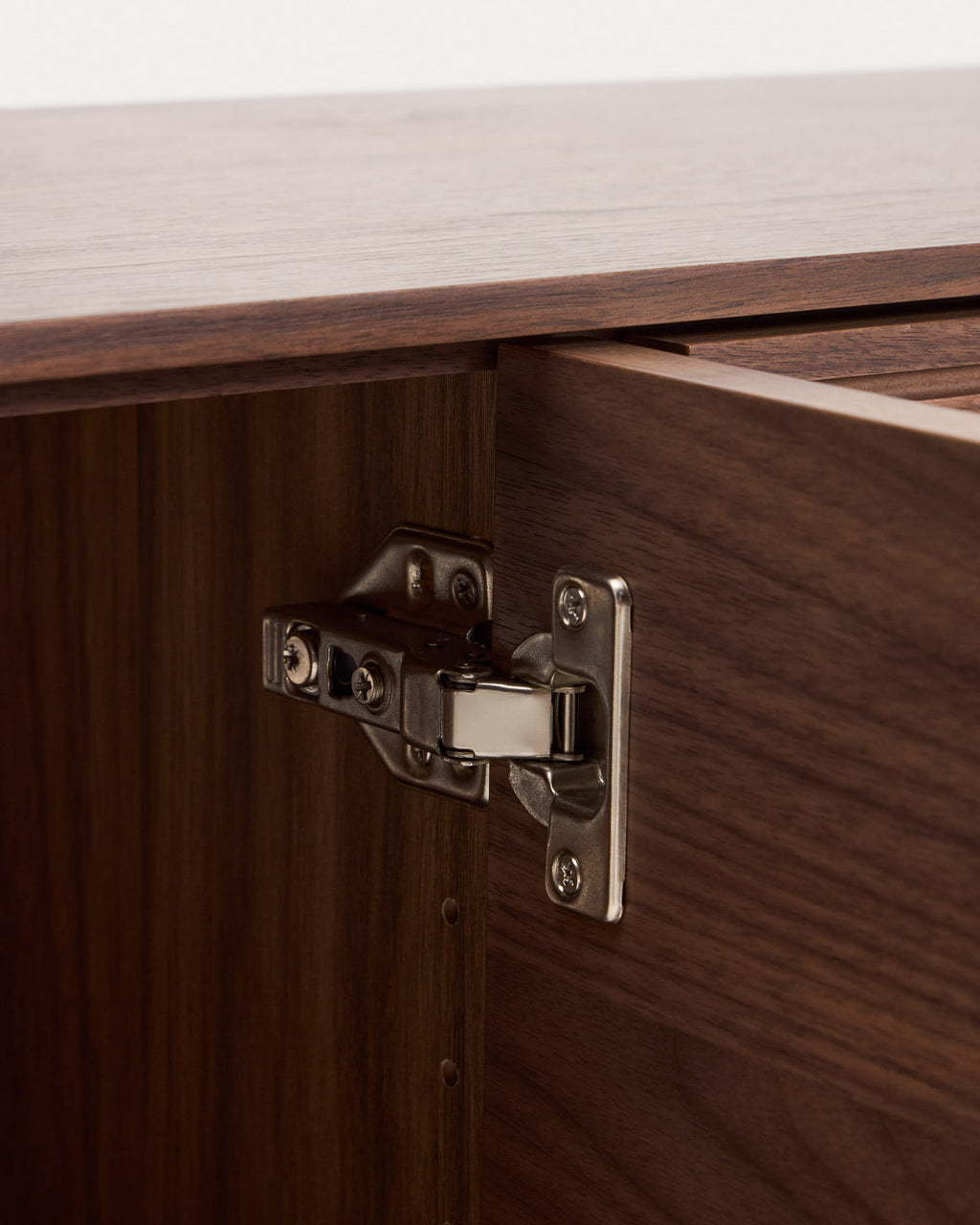 Japandi TV-Möbel Norlen – Holzwerkstoff, Dunkelbraun, 200 × 46 cm – weitere Ansicht