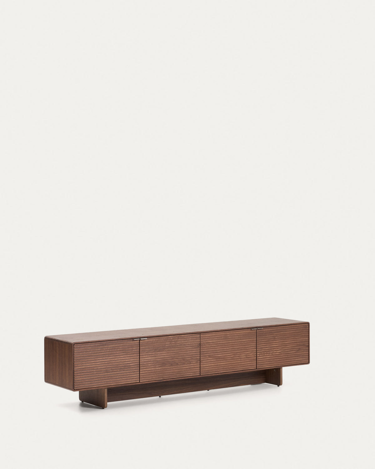 Japandi TV-Möbel Norlen – Holzwerkstoff, Dunkelbraun, 200 × 46 cm – weitere Ansicht