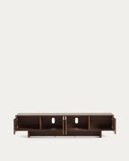 Japandi TV-Möbel Norlen – Holzwerkstoff, Dunkelbraun, 200 × 46 cm – weitere Ansicht