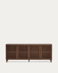 Japandi Sideboard Beyla – Eschenfurnier, Nussbaum, 180 × 71,5 cm – Produktansicht