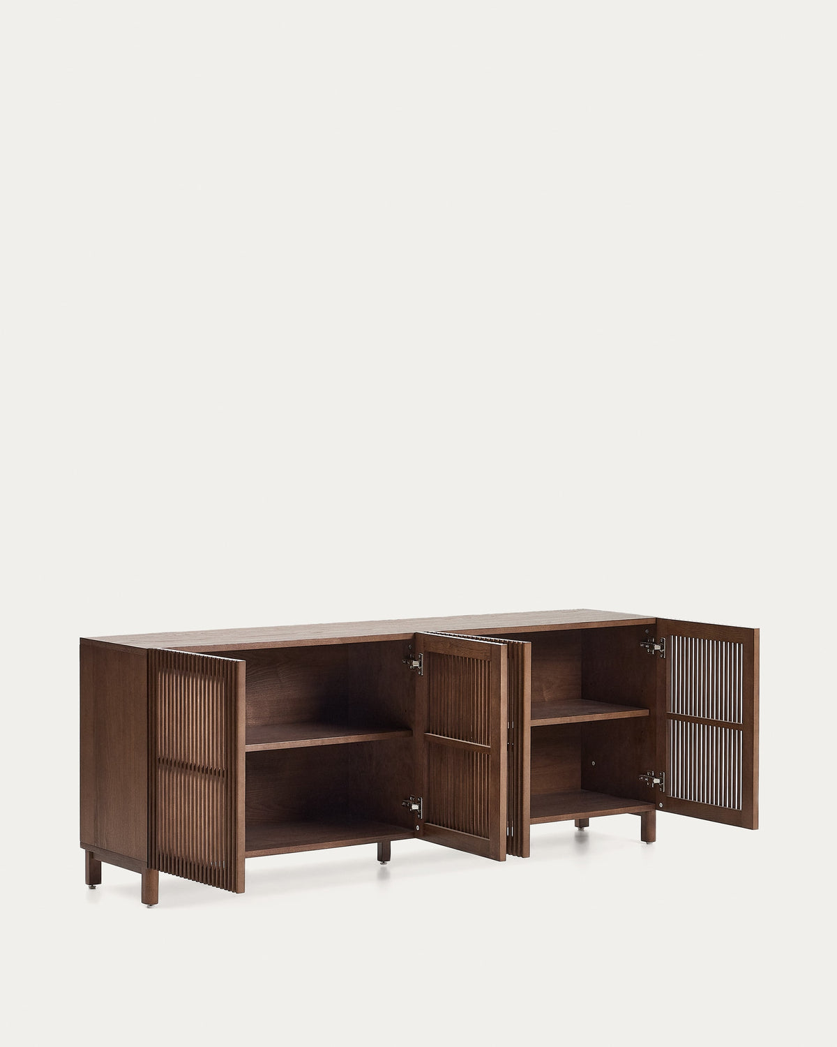 Japandi Sideboard Beyla – Eschenfurnier, Nussbaum, 180 × 71,5 cm – weitere Ansicht