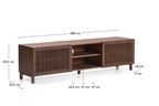 Japandi TV-Möbel Beyla – Eschenfurnier, Nussbaum, 180 × 49,5 cm – weitere Ansicht