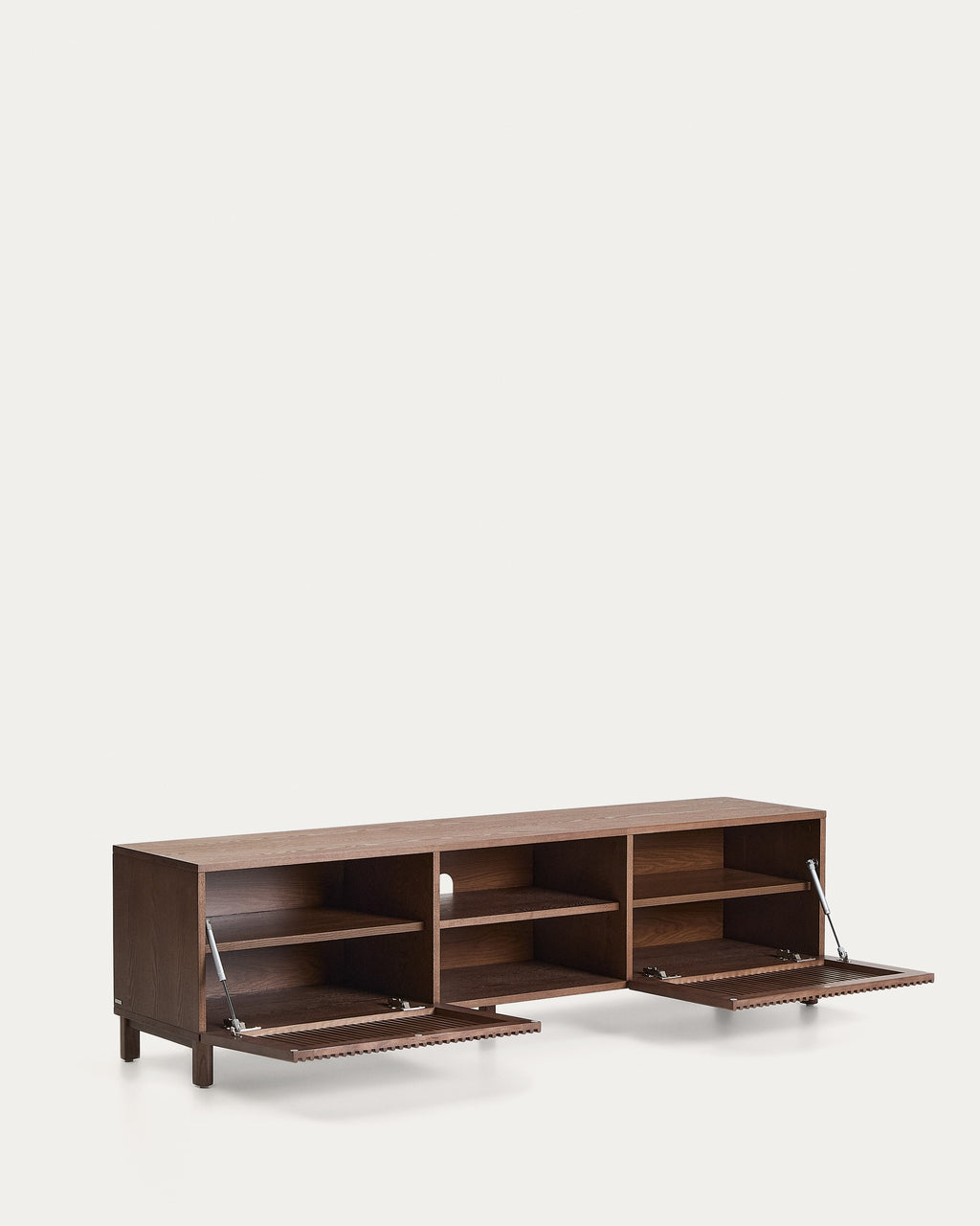 Japandi TV-Möbel Beyla – Eschenfurnier, Nussbaum, 180 × 49,5 cm – weitere Ansicht