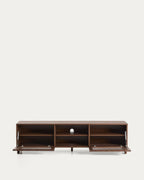 Japandi TV-Möbel Beyla – Eschenfurnier, Nussbaum, 180 × 49,5 cm – weitere Ansicht
