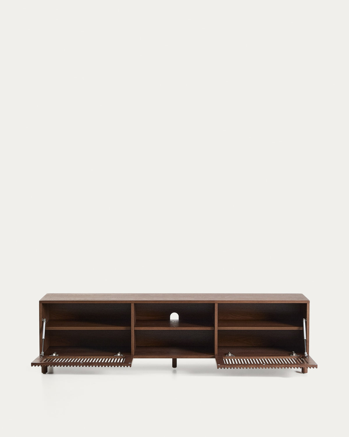 Japandi TV-Möbel Beyla – Eschenfurnier, Nussbaum, 180 × 49,5 cm – weitere Ansicht