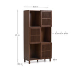 Japandi Regal Beyla – Holzwerkstoff, Nussbaum, 84,5 × 170 cm – weitere Ansicht