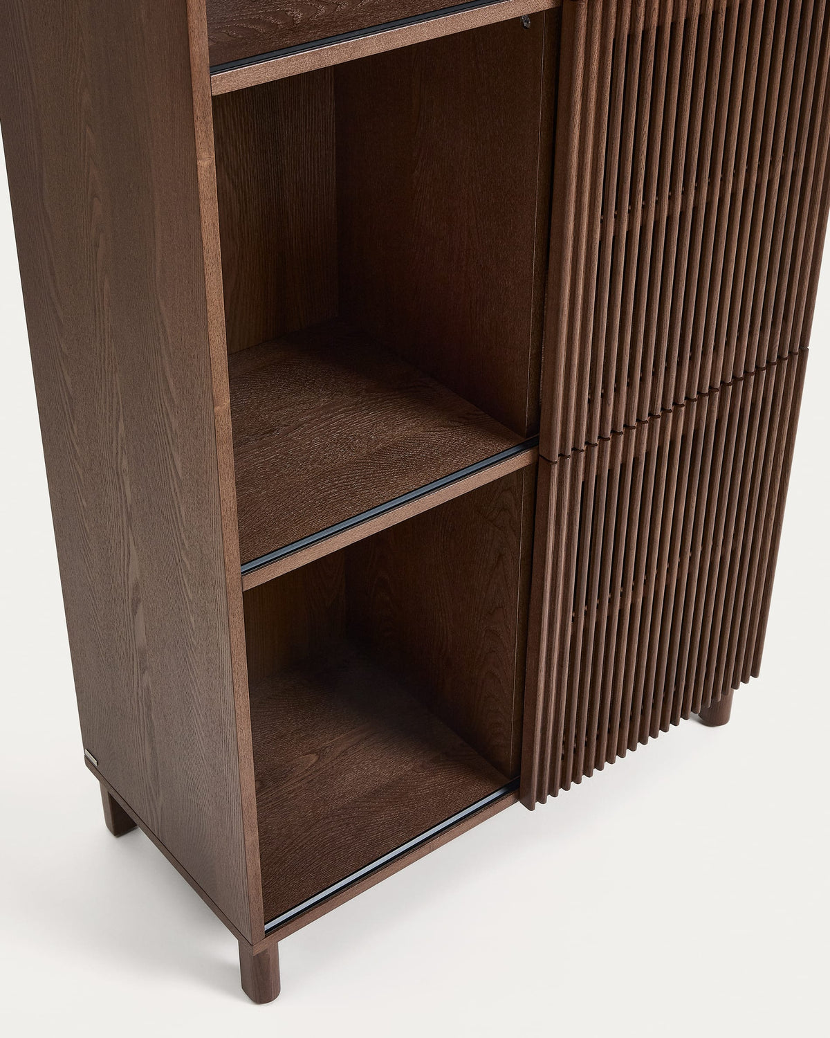 Japandi Regal Beyla – Holzwerkstoff, Nussbaum, 84,5 × 170 cm – weitere Ansicht