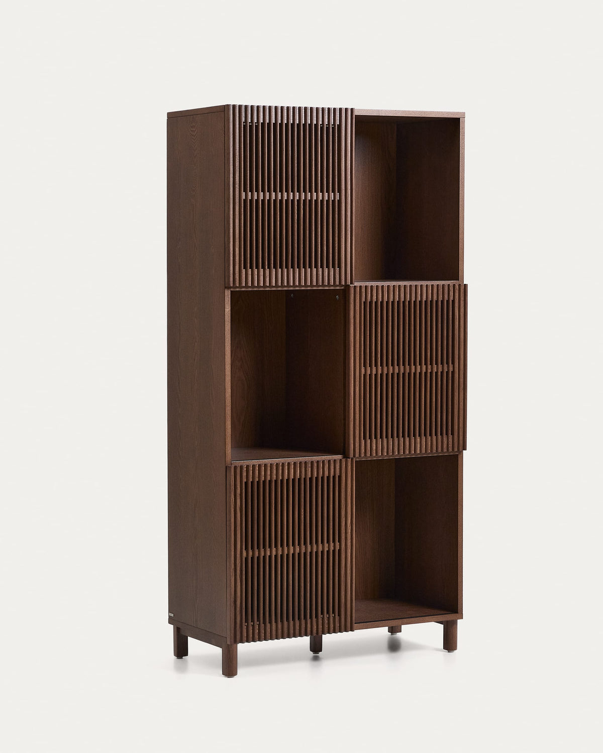 Japandi Regal Beyla – Holzwerkstoff, Nussbaum, 84,5 × 170 cm – weitere Ansicht
