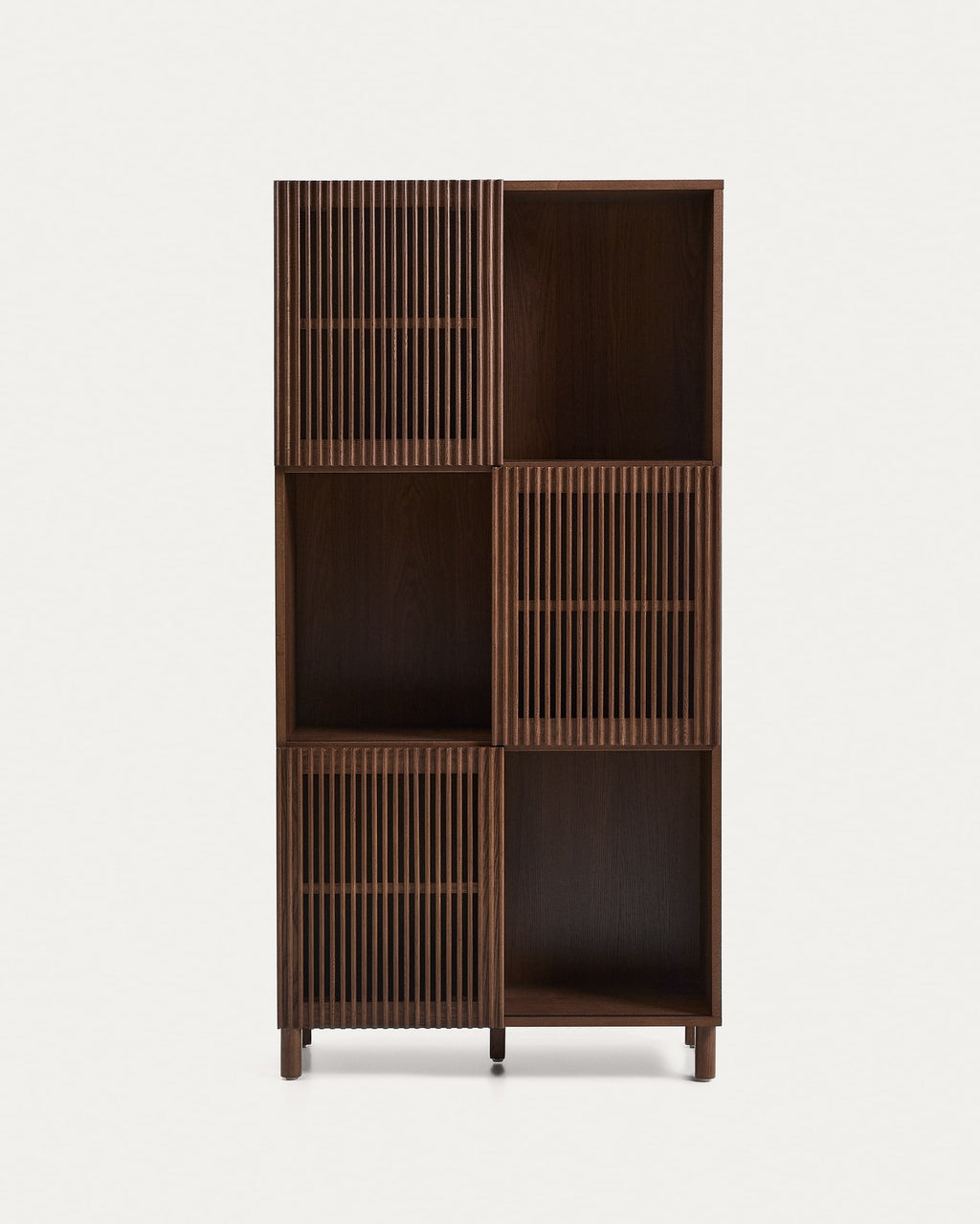 Japandi Regal Beyla – Holzwerkstoff, Nussbaum, 84,5 × 170 cm – weitere Ansicht