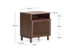 Japandi Nachttisch Beyla – Holzwerkstoff, Nussbaum, 53 × 62,5 cm – weitere Ansicht