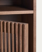Japandi Nachttisch Beyla – Holzwerkstoff, Nussbaum, 53 × 62,5 cm – weitere Ansicht