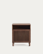 Japandi Nachttisch Beyla – Holzwerkstoff, Nussbaum, 53 × 62,5 cm – weitere Ansicht