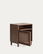 Japandi Nachttisch Beyla – Holzwerkstoff, Nussbaum, 53 × 62,5 cm – weitere Ansicht