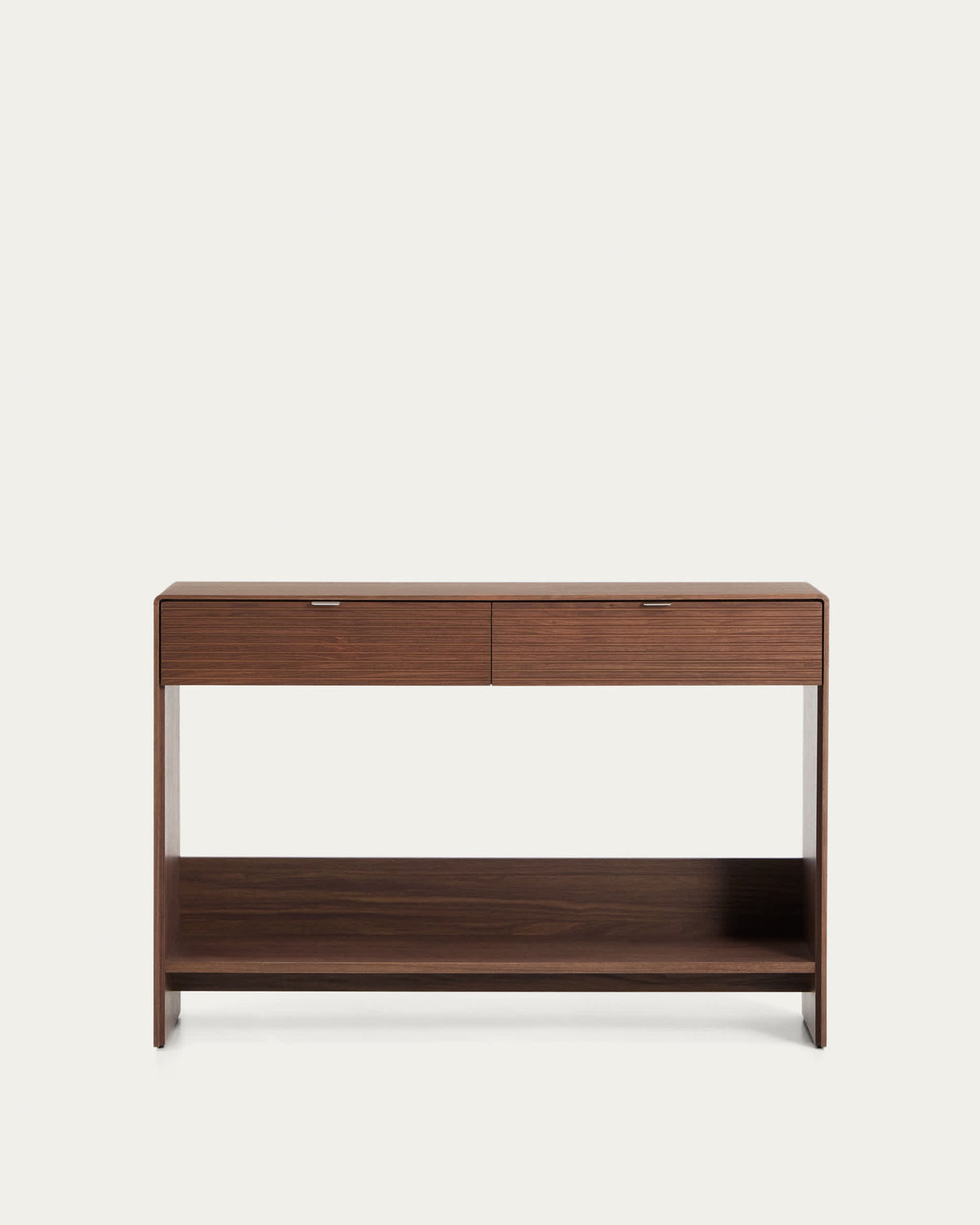 Japandi Regal Norlen – Holzwerkstoff, Dunkelbraun, 120 × 81 cm – Produktansicht