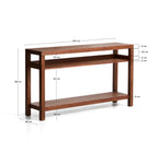 Japandi Konsolentisch Norani – Akazie, Braun, 140 × 80 cm – weitere Ansicht