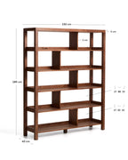 Japandi Regal Norani – Akazie, Braun, 150 × 185 cm – weitere Ansicht